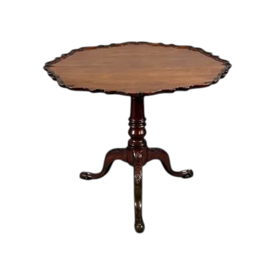 English George III Mahogany Tilt-Top Pie-Crust Tea / Wine / Centre / Occasional Table, c. 1775