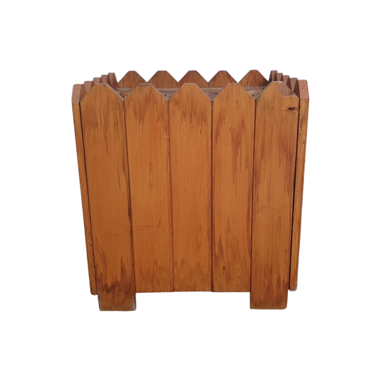 Vintage Timber Planter Box, Rustic Finish, 48.5 x 45 x 52.5 cm
