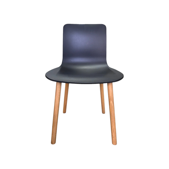 Vitra HAL Wood Chair – Black Seat with Oak Legs by Jasper Morrison