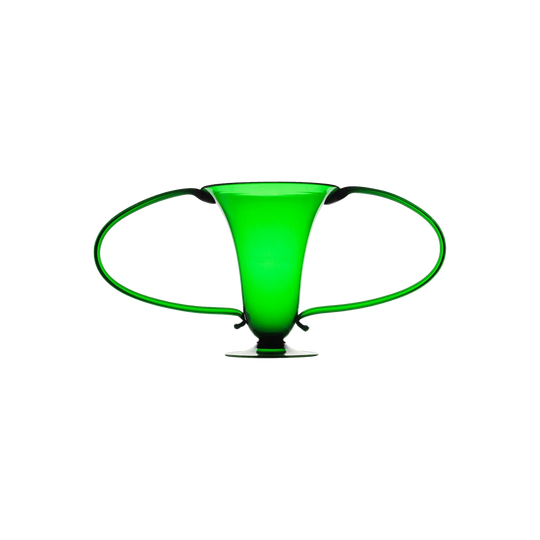 Art Deco Italian 'Libelula' Green Vase by Vittorio Zecchin for Venini