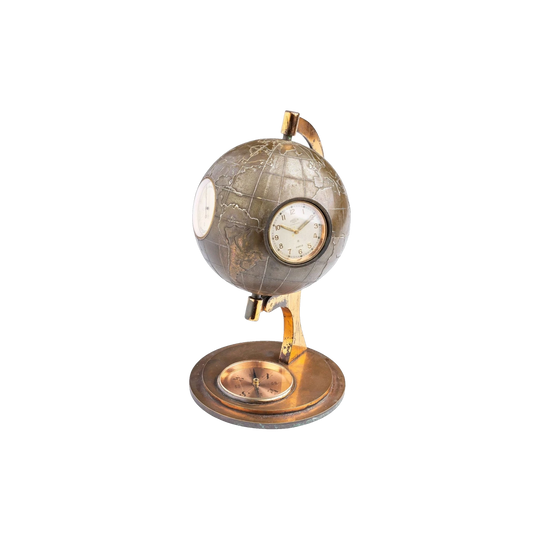 Tiffany & Co. Swiss Angelus Globe Clock, Eight-Day Power Reserve, c. 1940s