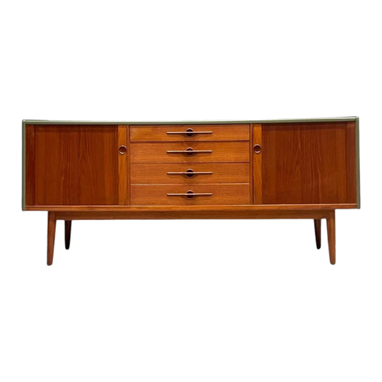 Danish Teak Tambour-Door Sideboard