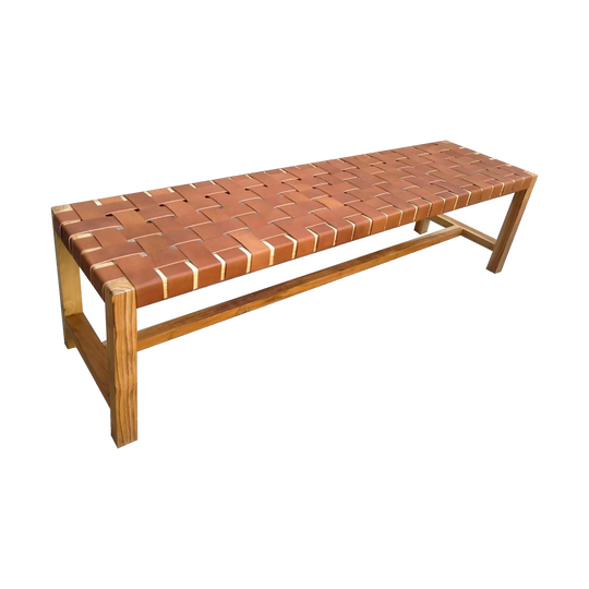 Newport Leather Bench Seat | Tan