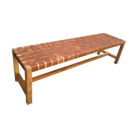 Newport Leather Bench Seat | Tan