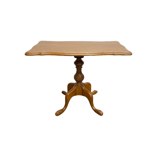 Early 20th Century Carved Wooden Side Table with Ball-and-Claw Feet