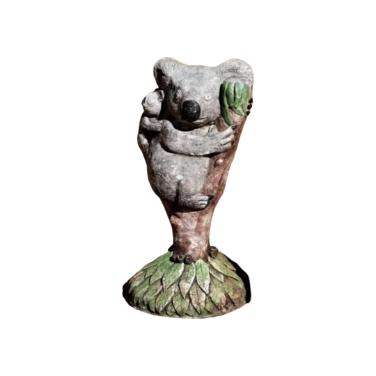 1950s Concrete Koala Garden Statue – Mother with Baby