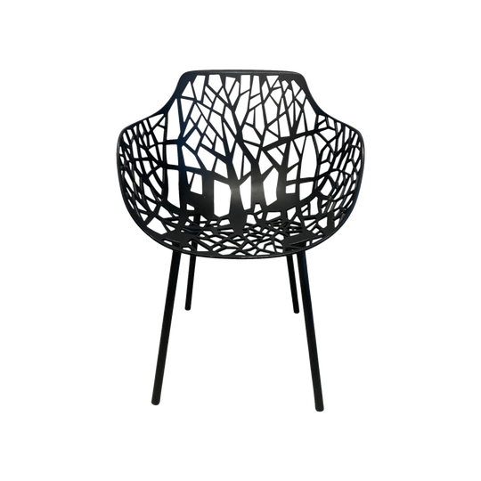 Fast Forest Chair in Black Painted Aluminium (Indoor/Outdoor)
