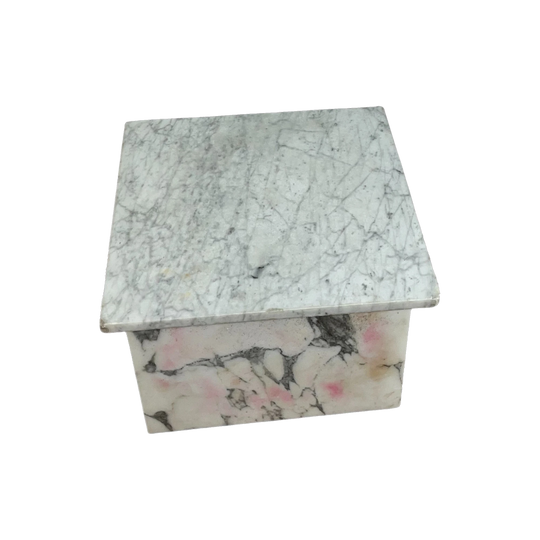 Small Square Marble Table with Storage