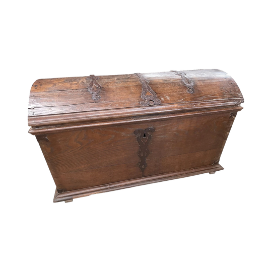 18th century Spanish Oak & Iron Domed top chest