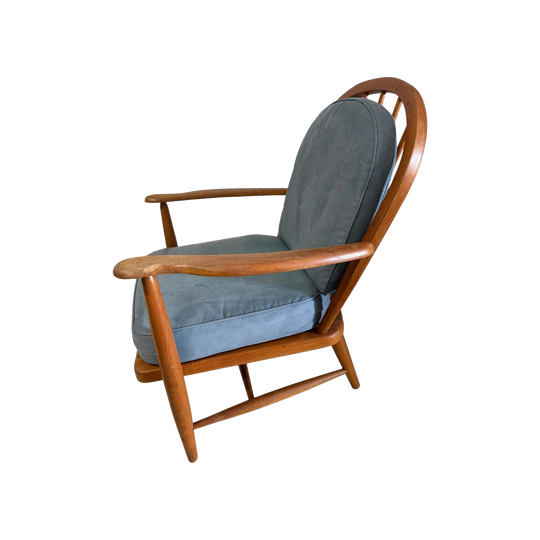 Original 60’s Mid-Century Ercol armchair, Wood as original.￼
