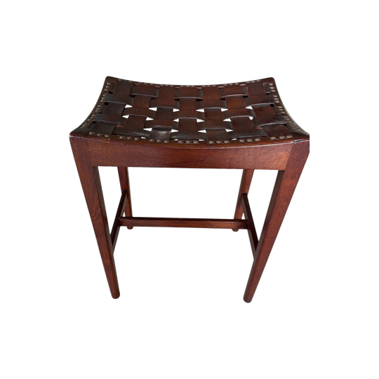 Rare Arthur W Simpson, Kendal, Lake District, UK . 1930s arts and craft movement Oak and leather