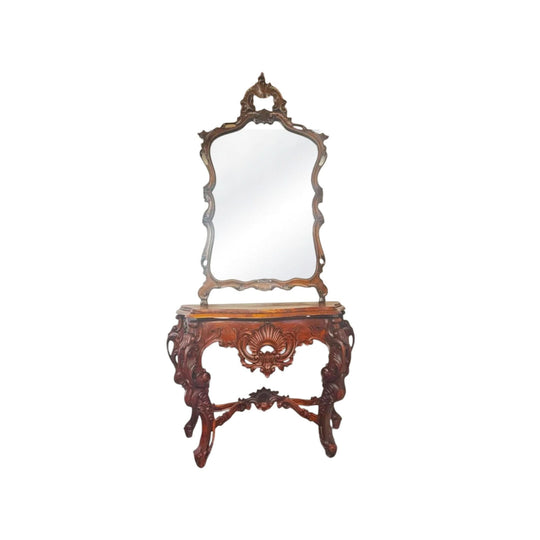 100w x50d x 80h antique hall stall with mirror excellent condition