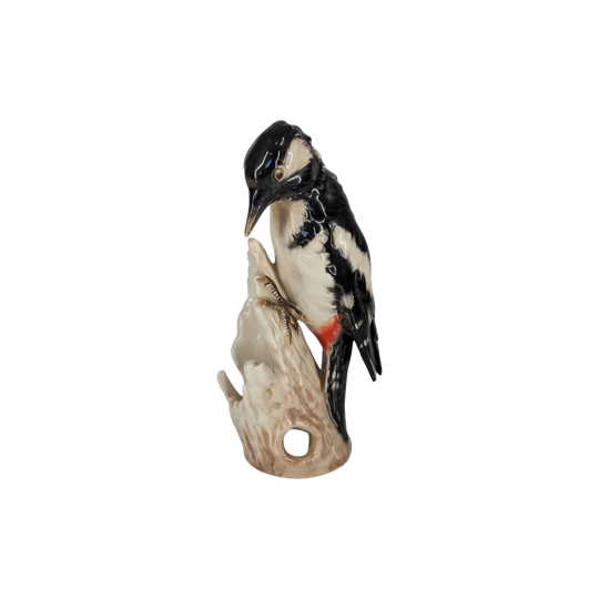 Vintage Goebel West Germany Great Spotted Woodpecker Statuette