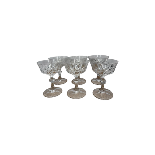 Royal Crystal Rock champagne coupes/cocktail glasses