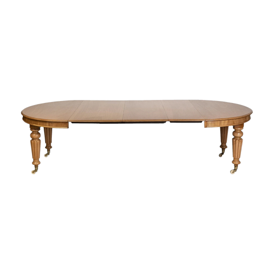 19th-Century English Mahogany Three-Leaf Extending Dining Table