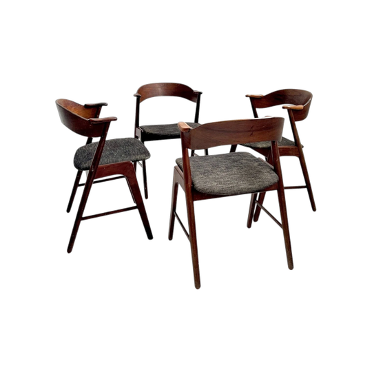 Set of Four Th. Harlev Model 205 Teak Dining Chairs for Farstrup Møbler, Denmark