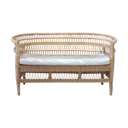 Melrose Rattan Two-Seater Armchair | Barley