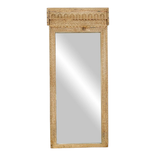 VINTAGE Indian Carved Mirror Frame - Eco Village Collection