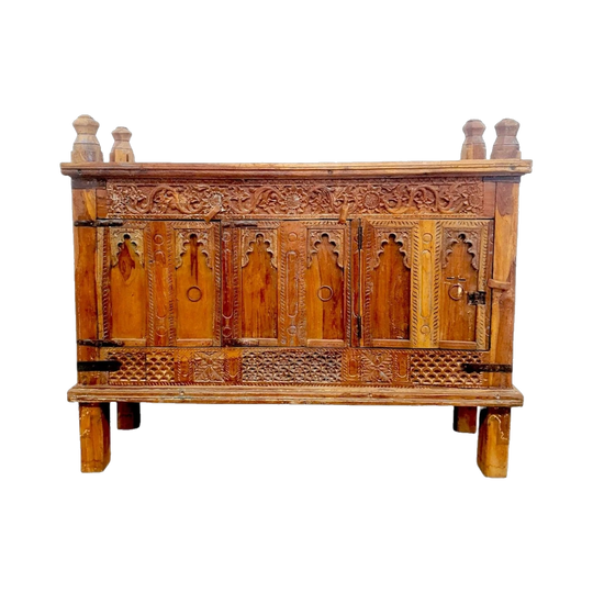 VINTAGE Indian Sideboard Natural - Eco Village Collection