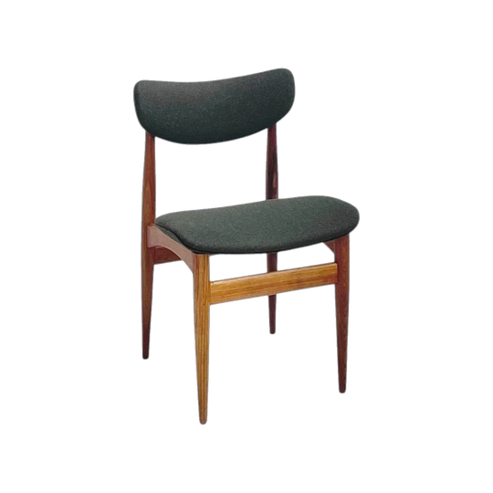 Australian Mid-Century Chair by Moderntone Furniture – Blackwood Frame, Blue Velvet Upholstery