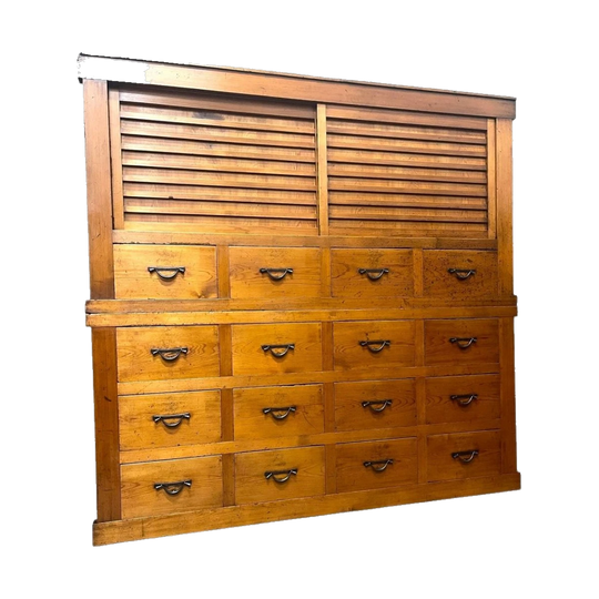 Antique Japanese Shop Storage Cabinet – Sugi (Cedar) and Hinoki (Cypress), Meiji c.1880
