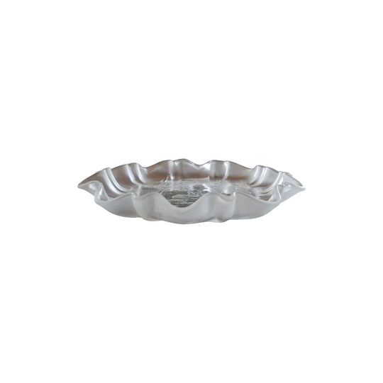 Mikasa "Christmas Story" Frosted/Clear glass Oval Canape Platter