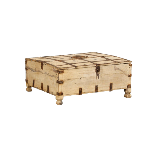 VINTAGE Indian Desk Top Storage Timber Chest - Eco Village Collection
