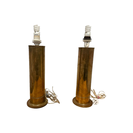 Hans Agnes Jakobsson Brass Lamp Bass - Pair