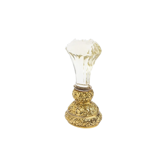 Regency Period 18 Karat Gold Desk Seal with Citrine Handle and Amethyst Matrix