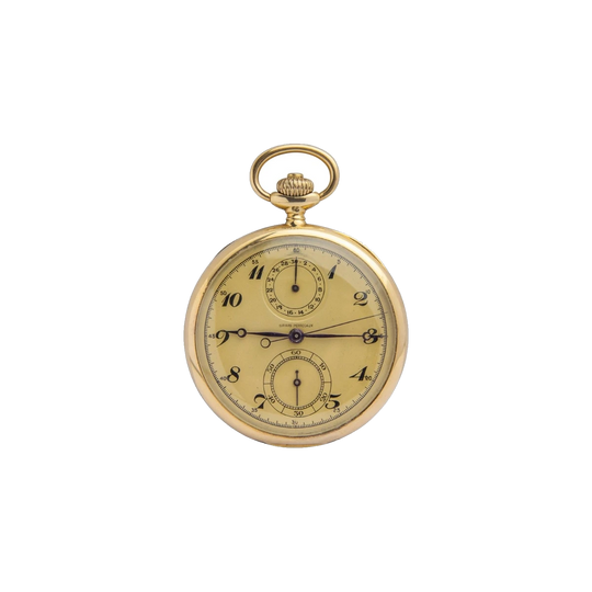 Girard Perregaux 18k Yellow Gold Split-Seconds Chronograph Fob Watch, Circa 1900