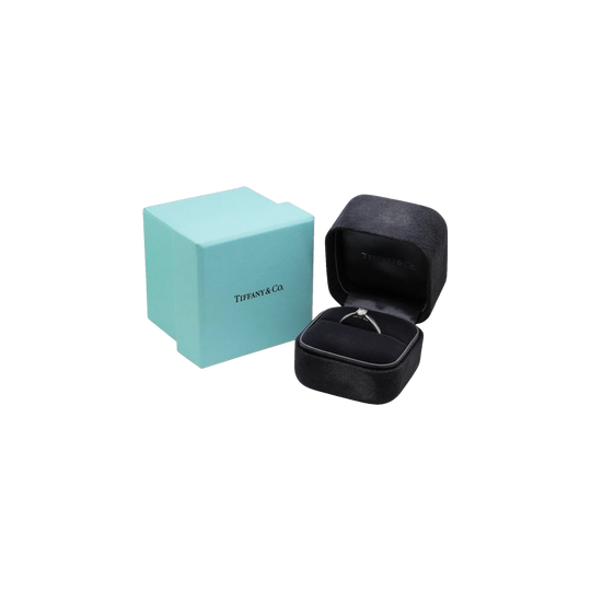 Tiffany & Co. ‘Diamond Harmony’ Platinum Ring, Round Brilliant 0.32 ct F/VS1, Original Boxes