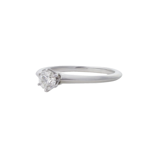 Tiffany & Co. Platinum Solitaire Diamond Ring, 0.49 ct Brilliant, E/VS1, Tiffany Setting (Pt950)