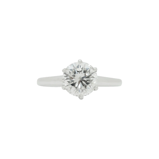 Bailey, Banks & Biddle Platinum Solitaire Ring, 1.81 Carat Brilliant-Cut Diamond (J, P1)