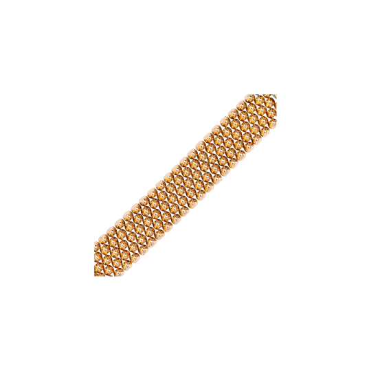 Retro 18kt Rose Gold 'Tank' Bracelet, Likely 1940s