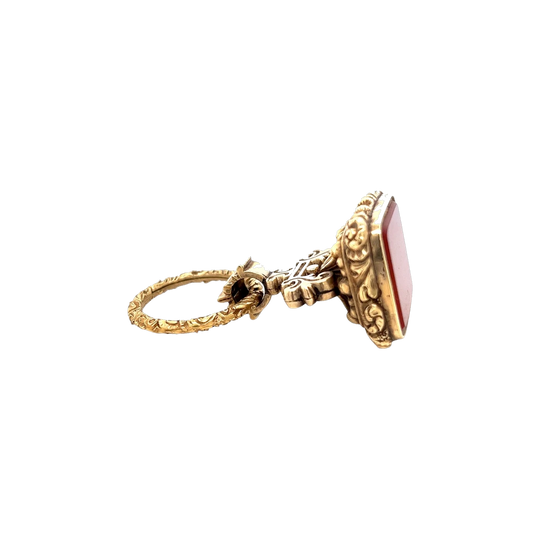 English 15ct Gold and Carnelian Seal, c.1830