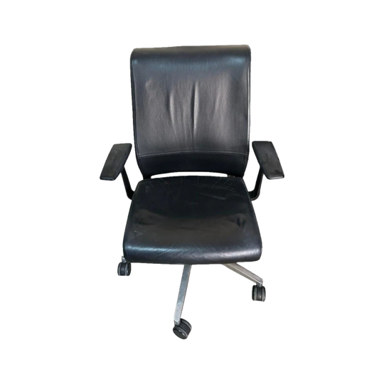 Leather Steelcase Think - Non adjustable arms