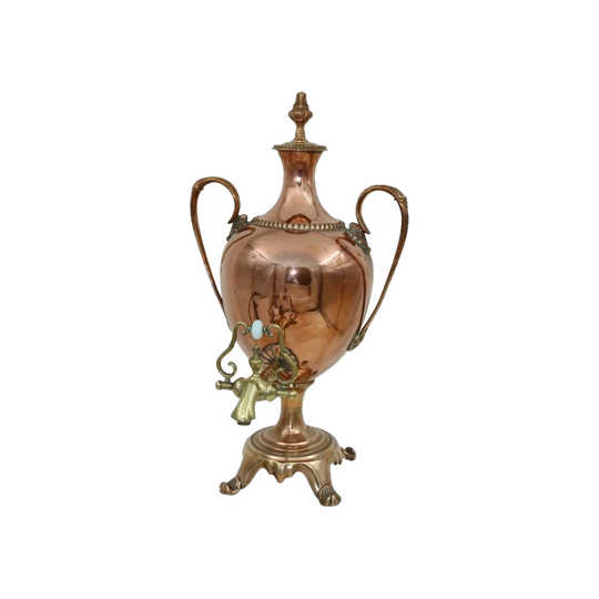 Georgian copper and brass hot water or tea urn