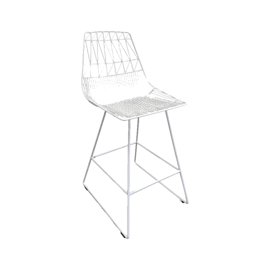 Bend Counter Stool White