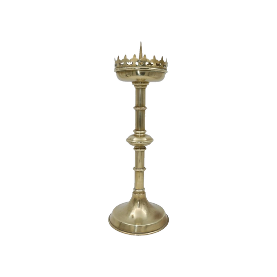Gothic brass candlestick