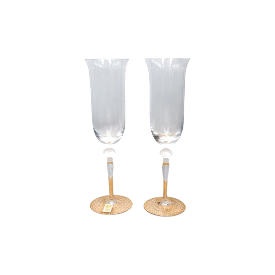 Sasaki Isabelle Crystal Champagne Flutes