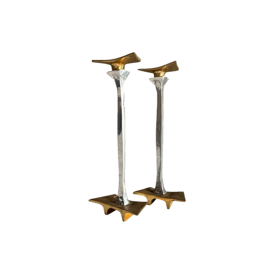 BRUTALIST CANDLESTICKS BY DAVID MARSHALL