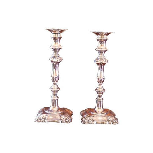 Pair of Old Sheffield Plate candlesticks