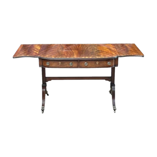 Early 20th Century Regency-Style Mahogany Drop-Side Table by Thomas Clarkson & Sons, Wolverhampton