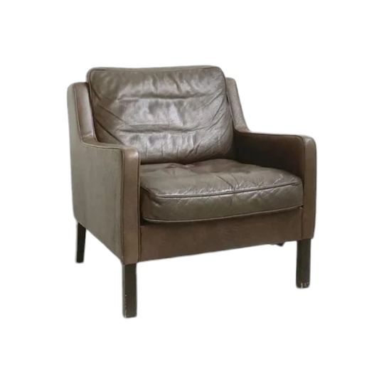 Danish Leather Lounge Chair
