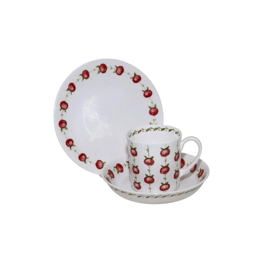 Susie Cooper cup, saucer and plate Apple Gay pattern