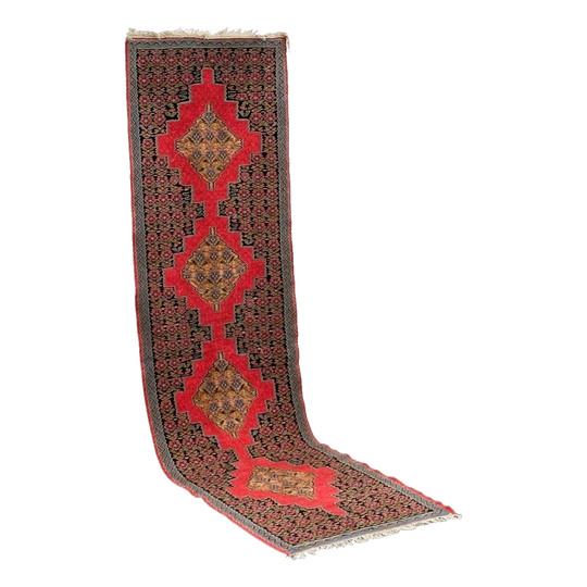 Vintage Senneh Wool Runner – Multicolour
