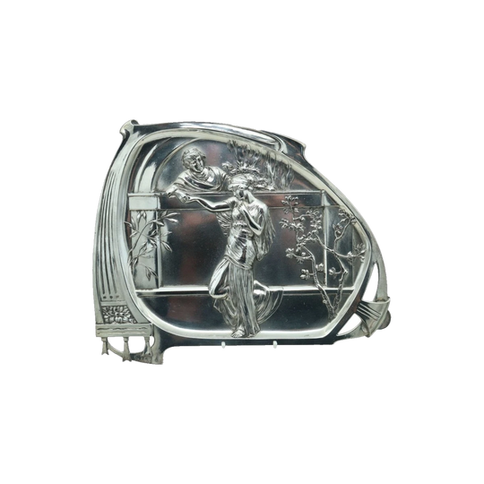 WMF Art Nouveau silver plated visiting card tray model 280