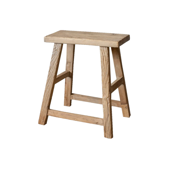 Cotswold Rectangular Stool in Reclaimed Elm Wood