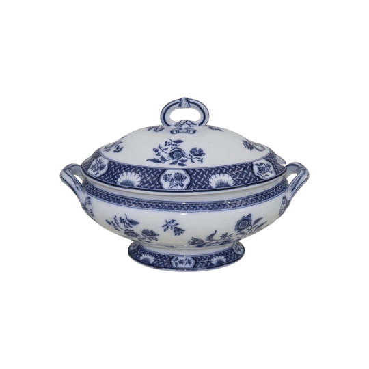 Minton blue and white tureen "Bath Japan" pattern