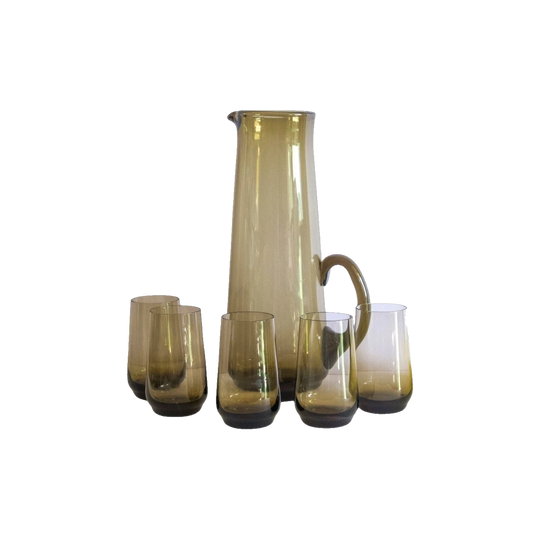 Vintage Smokey Brown Water Set